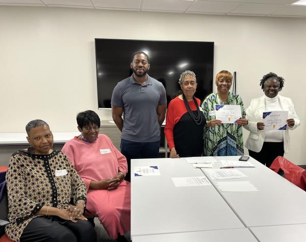 Members of the most recent Diabetes Prevention Program cohort gathered both in person and virtually to celebrate their successes